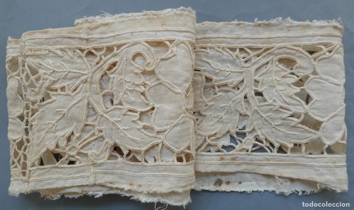 Antig&uuml;edades: ANTIGUO ENCAJE DE RIRELIEU S. XIX - Foto 4