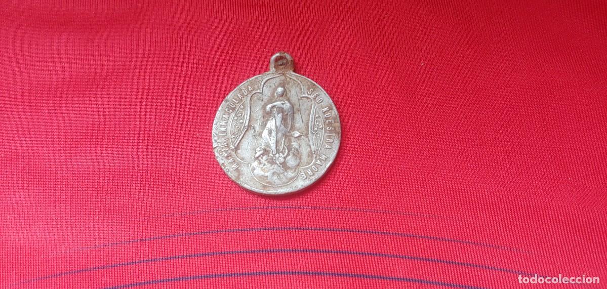 Antig&uuml;edades: MEDALLA MARIA INMACULADA,ALUMINIO. - Foto 1