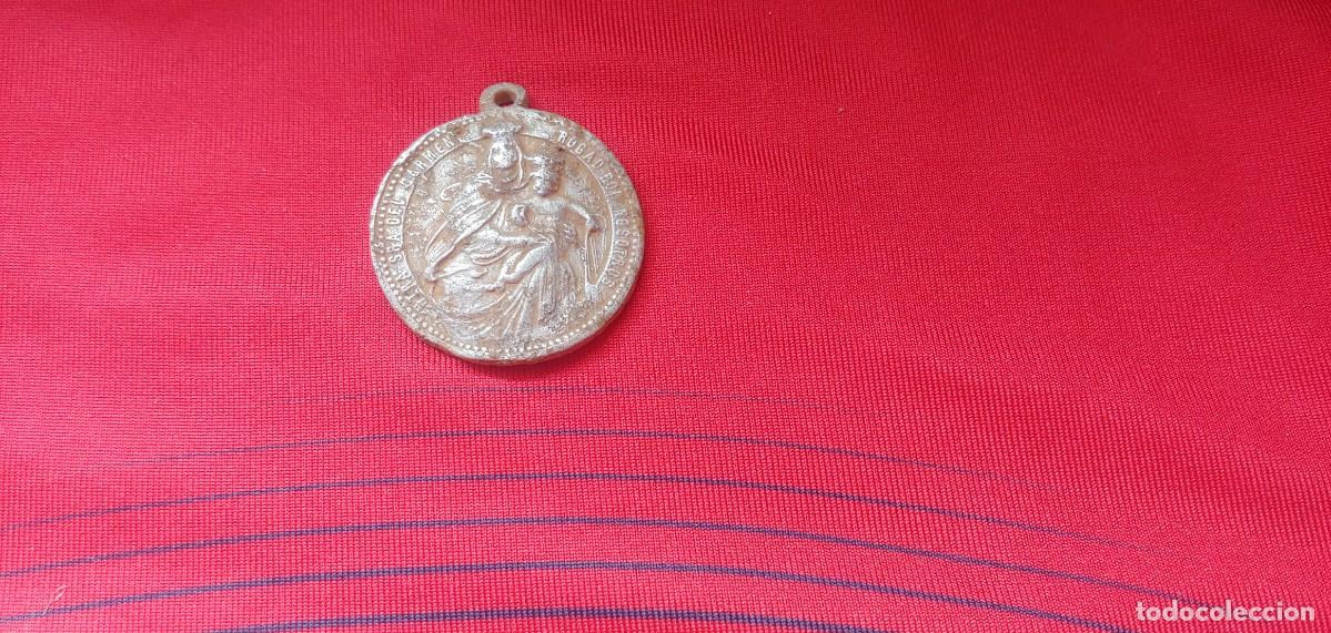 Antig&uuml;edades: MEDALLA NUESTRA SE&Ntilde;ORA DEL CARMEN,ALUMINIO. - Foto 2