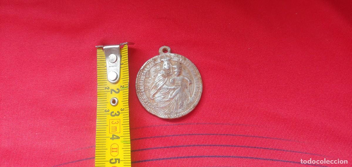 Antig&uuml;edades: MEDALLA NUESTRA SE&Ntilde;ORA DEL CARMEN,ALUMINIO. - Foto 3
