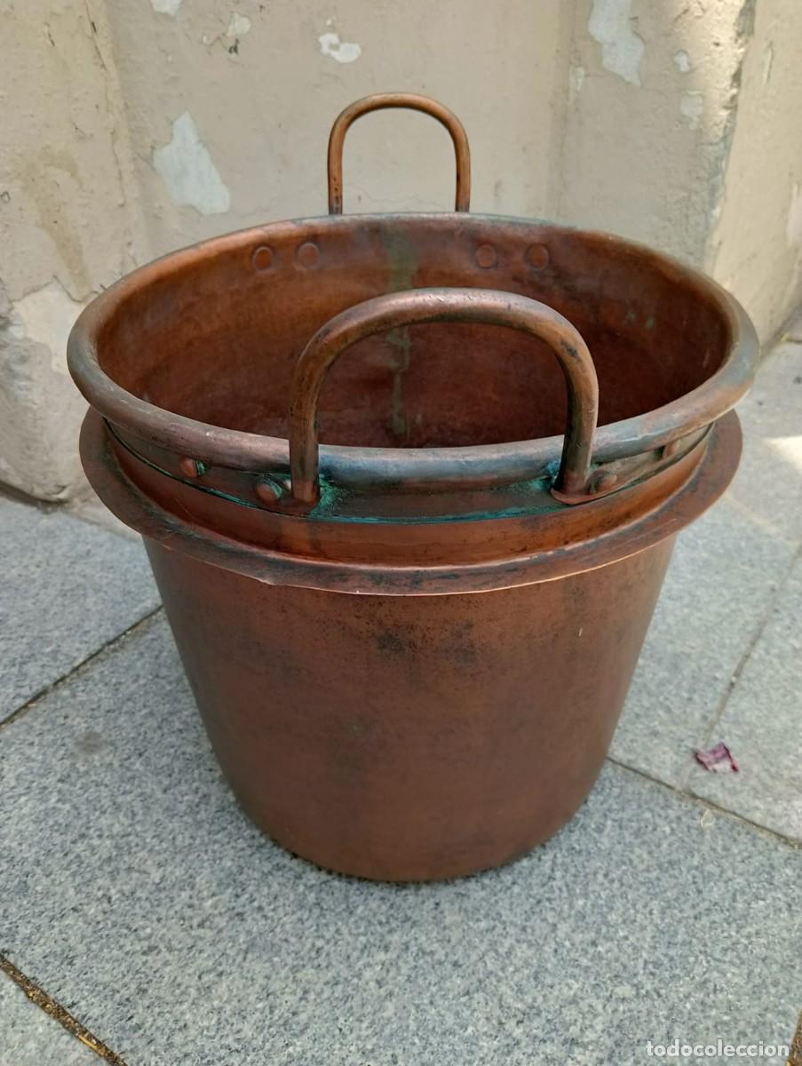 Antig&uuml;edades: Le&ntilde;ero de cobre con refuerzo lateral - Foto 2