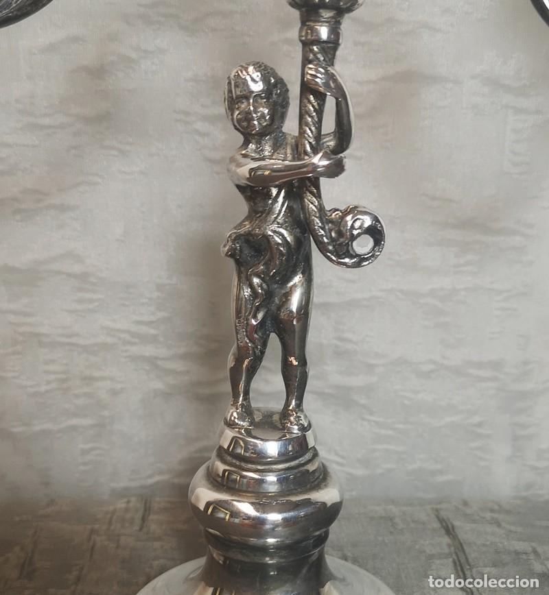 Antig&uuml;edades: Candelabro de Tres Velas - Foto 4