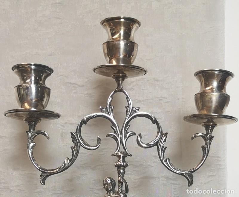 Antig&uuml;edades: Candelabro de Tres Velas - Foto 5