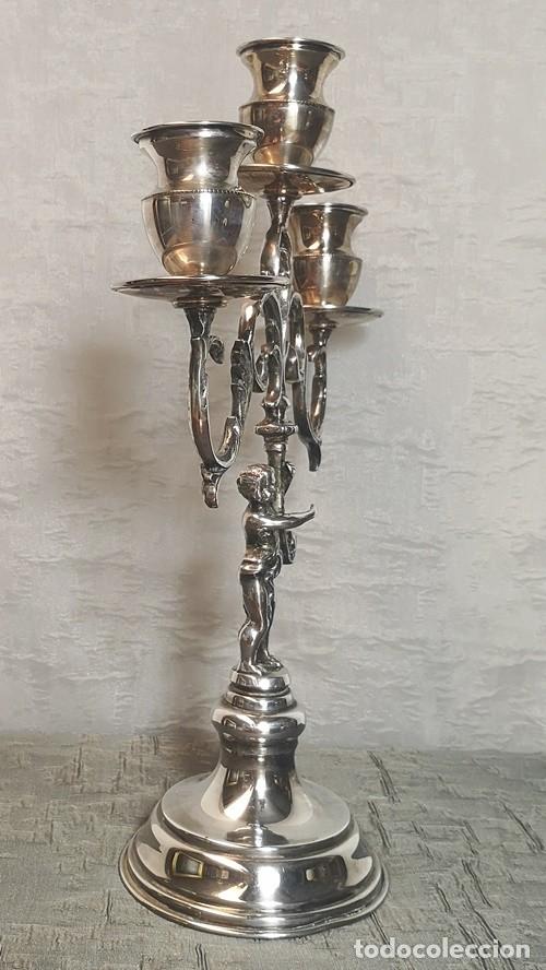 Antig&uuml;edades: Candelabro de Tres Velas - Foto 8