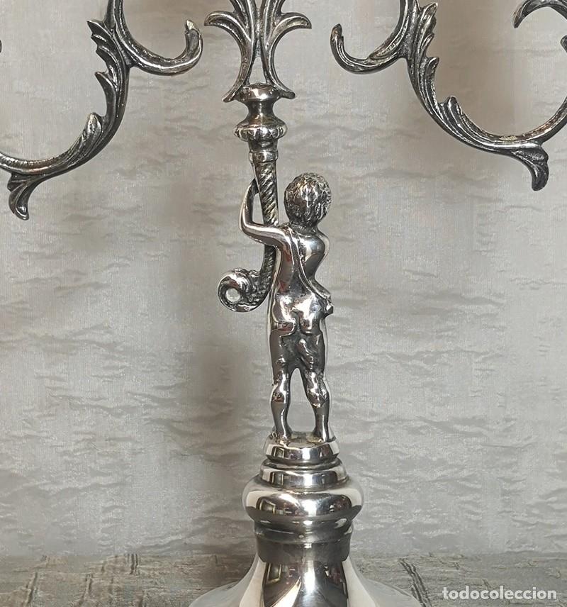 Antig&uuml;edades: Candelabro de Tres Velas - Foto 9