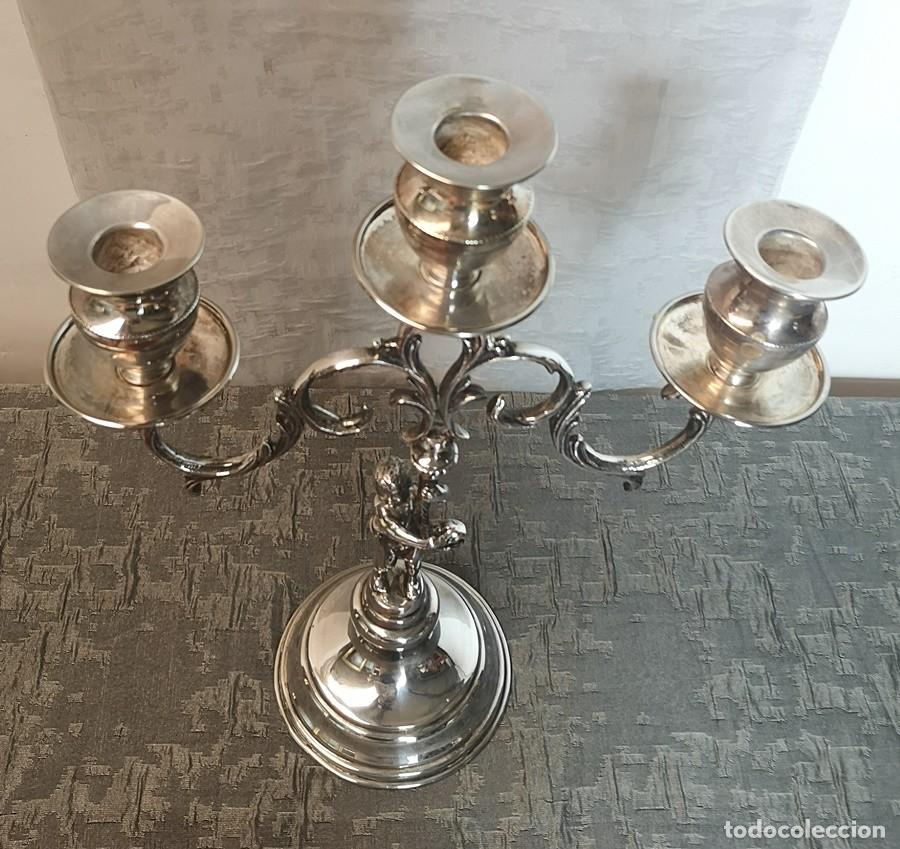 Antig&uuml;edades: Candelabro de Tres Velas - Foto 10
