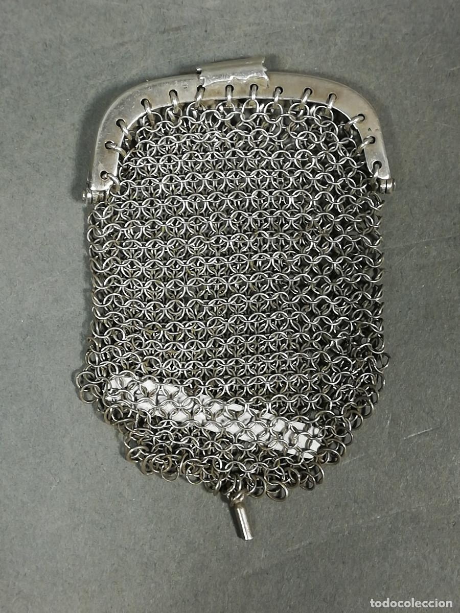 Antig&uuml;edades: MONEDERO DE PLATA ANTIGUO - Foto 1
