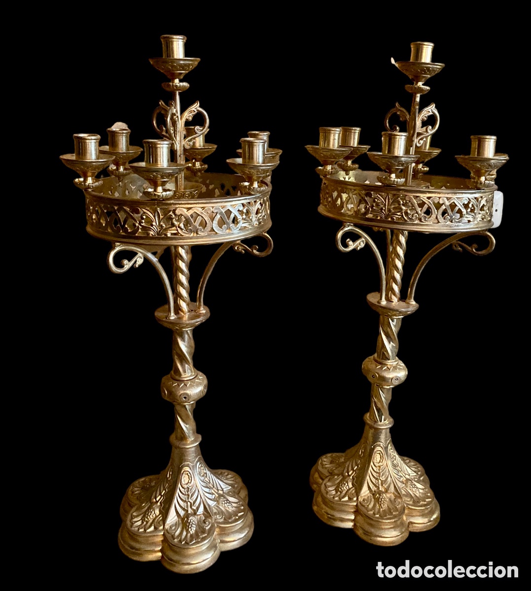 Antig&uuml;edades: Pareja de candelabros - Foto 3