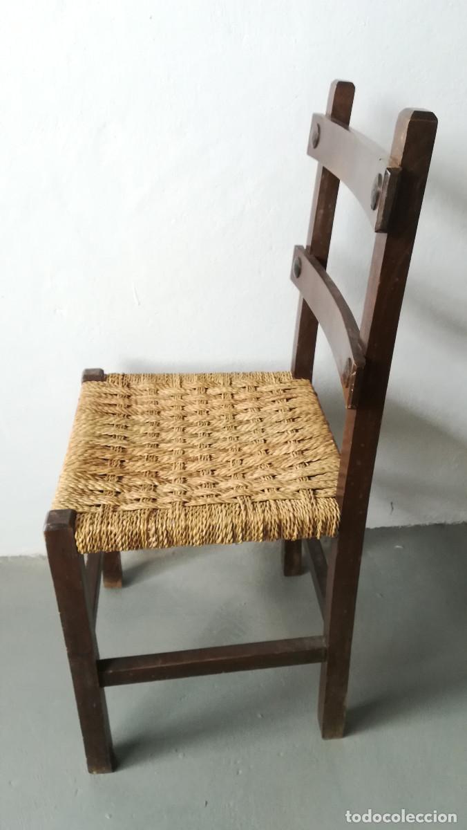 Antig&uuml;edades: SILLA ASIENTO DE ESPARTO - Foto 3