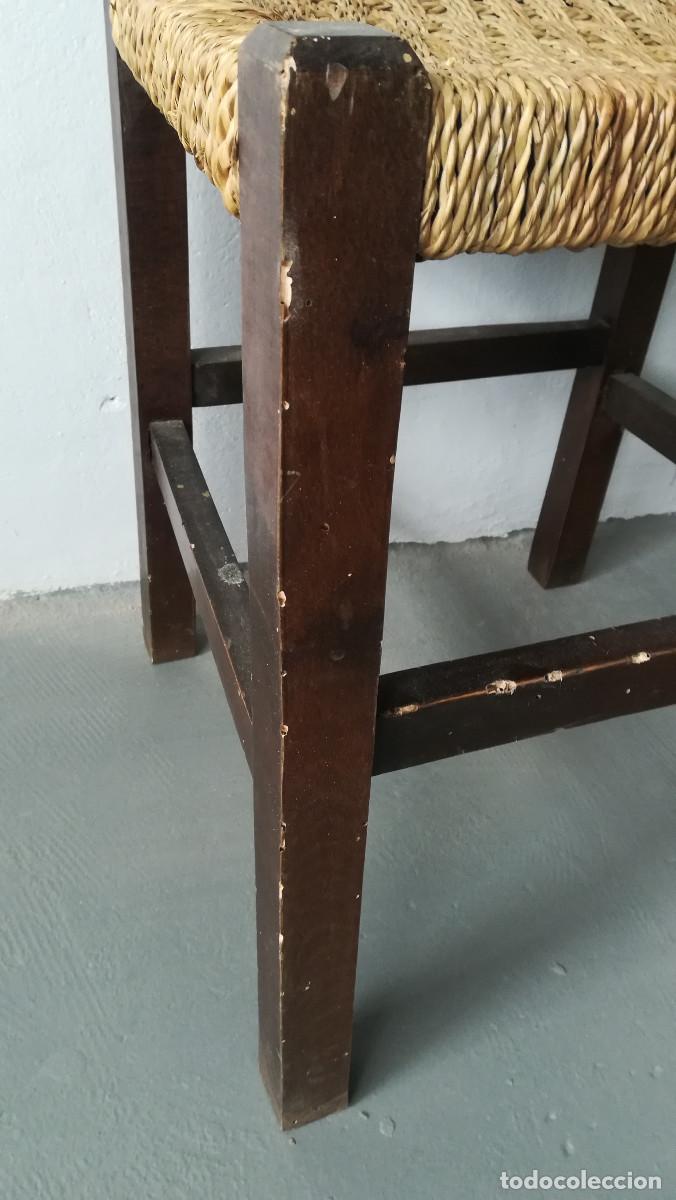 Antig&uuml;edades: SILLA ASIENTO DE ESPARTO - Foto 4