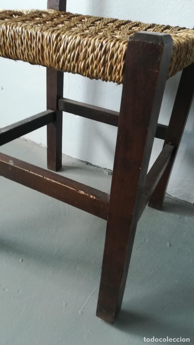 Antig&uuml;edades: SILLA ASIENTO DE ESPARTO - Foto 5