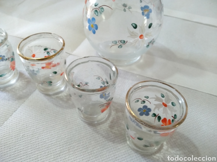 Antig&uuml;edades: Juego de licor, jarra y vasos - Foto 1