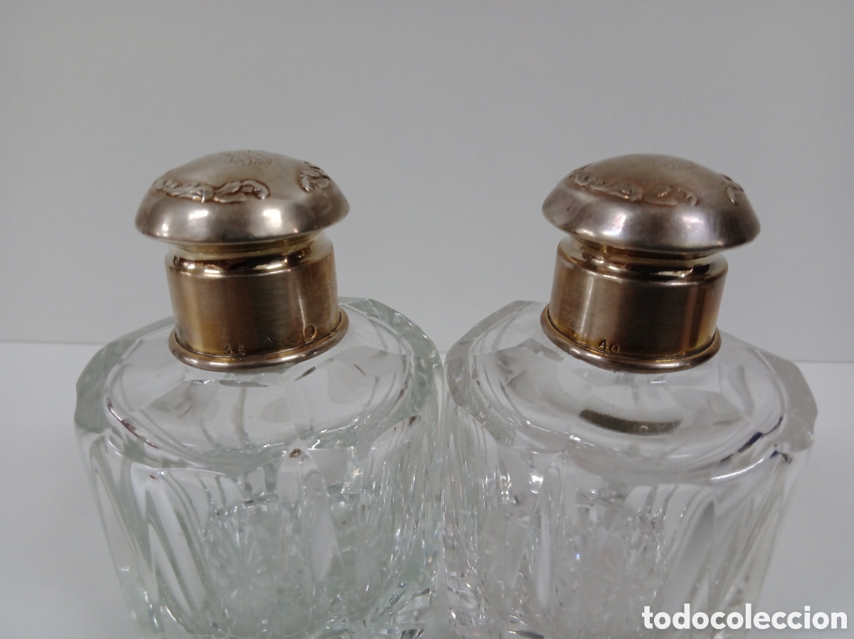 Antig&uuml;edades: Pareja de perfumeros Baccarat y plata contrastada - Foto 3