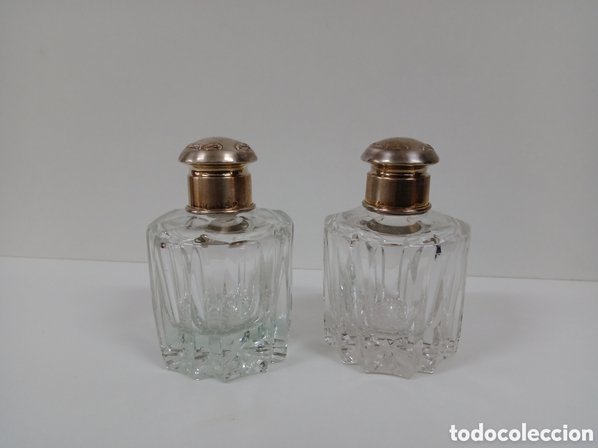Antig&uuml;edades: Pareja de perfumeros Baccarat y plata contrastada - Foto 6