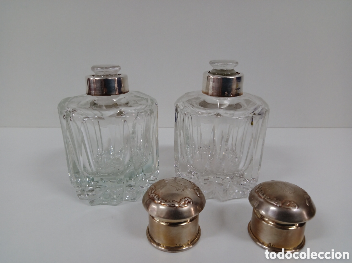 Antig&uuml;edades: Pareja de perfumeros Baccarat y plata contrastada - Foto 7