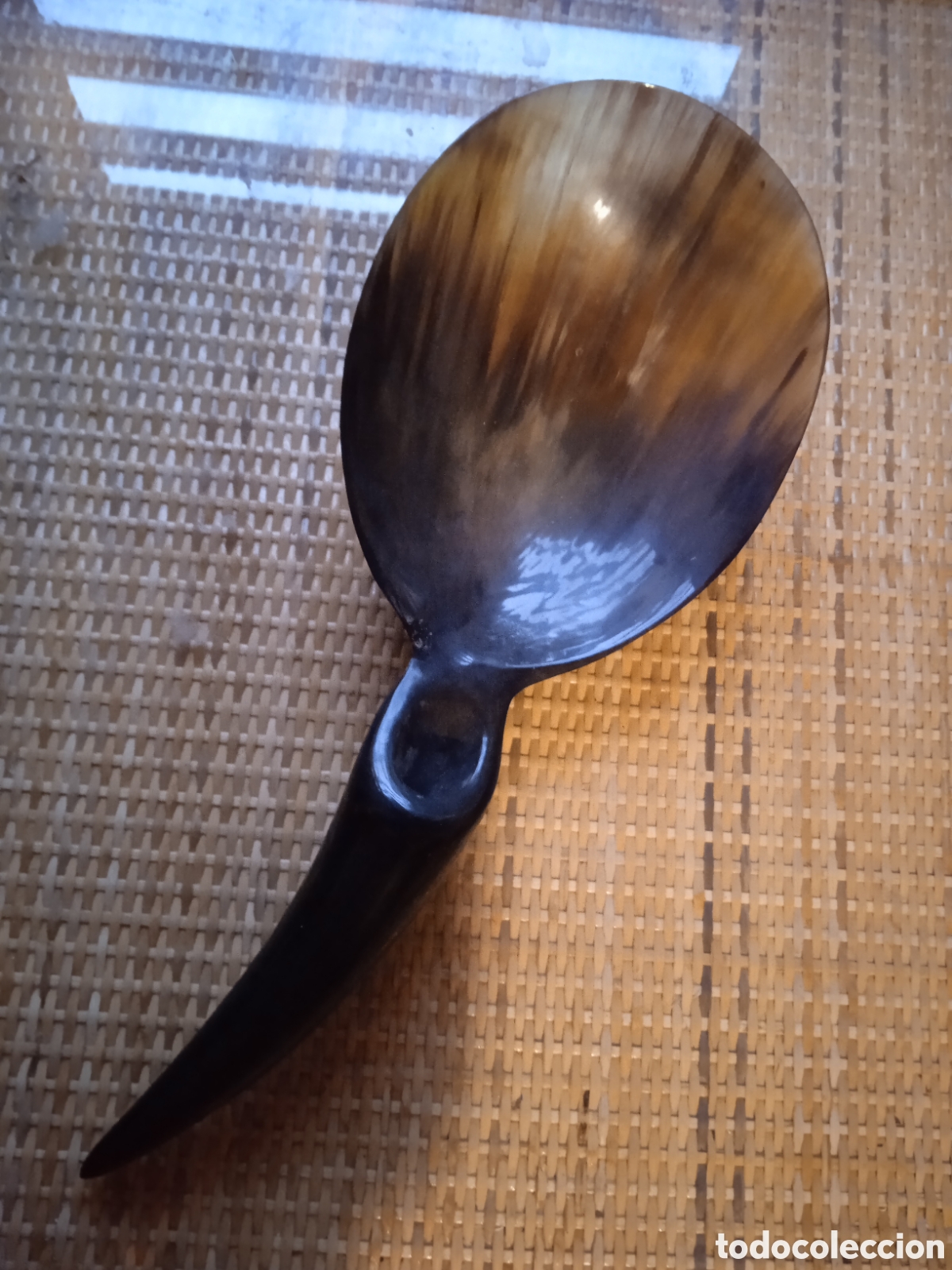 Antig&uuml;edades: Cuchara cuchar&oacute;n cuerno de vaca/asta de toro - Foto 1