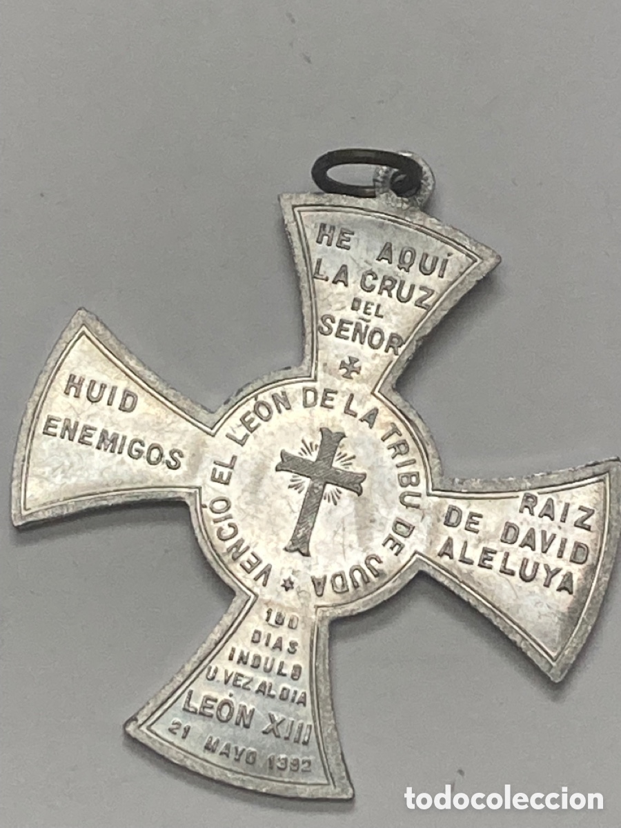 Antig&uuml;edades: Medalla de aluminio religiosa [C20] - Foto 2