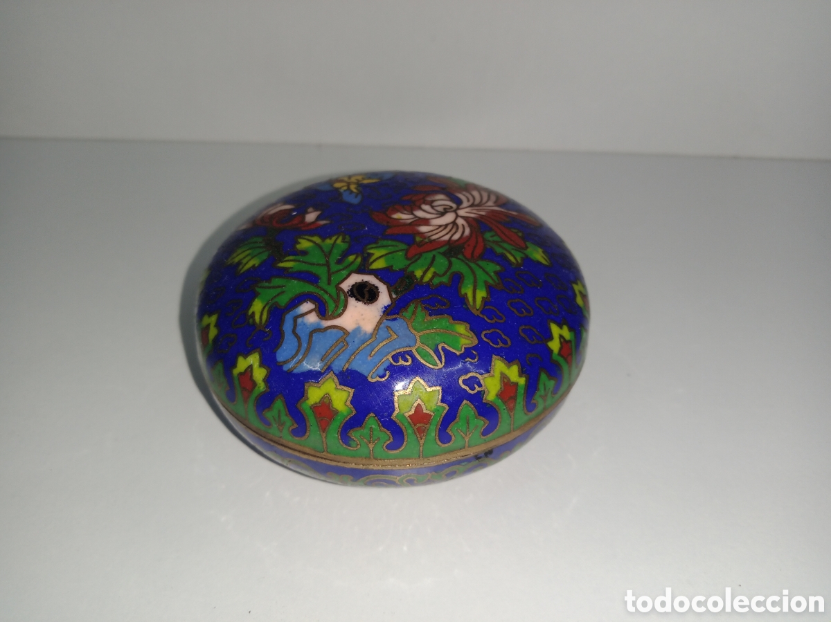 Antig&uuml;edades: Cloisonne recipiente esmaltado - Foto 1