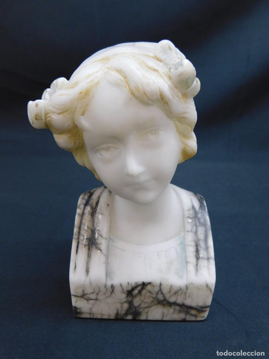 Antig&uuml;edades: BUSTO NI&Ntilde;A ALABASTRO - Foto 1