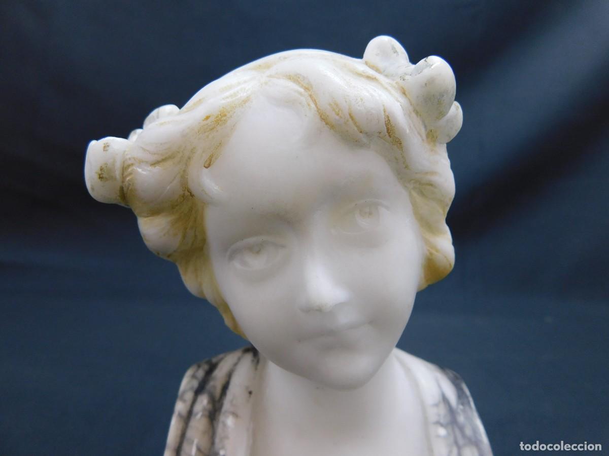 Antig&uuml;edades: BUSTO NI&Ntilde;A ALABASTRO - Foto 2