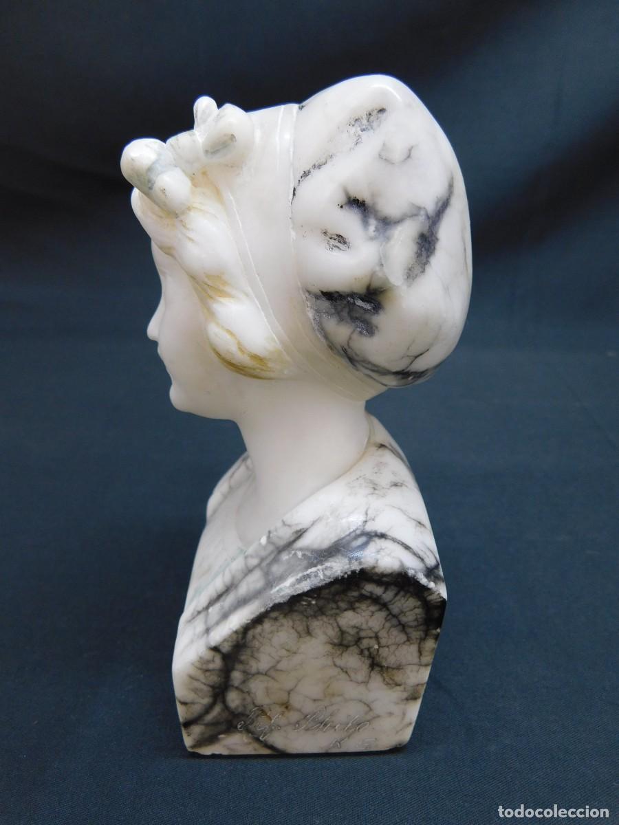 Antig&uuml;edades: BUSTO NI&Ntilde;A ALABASTRO - Foto 3