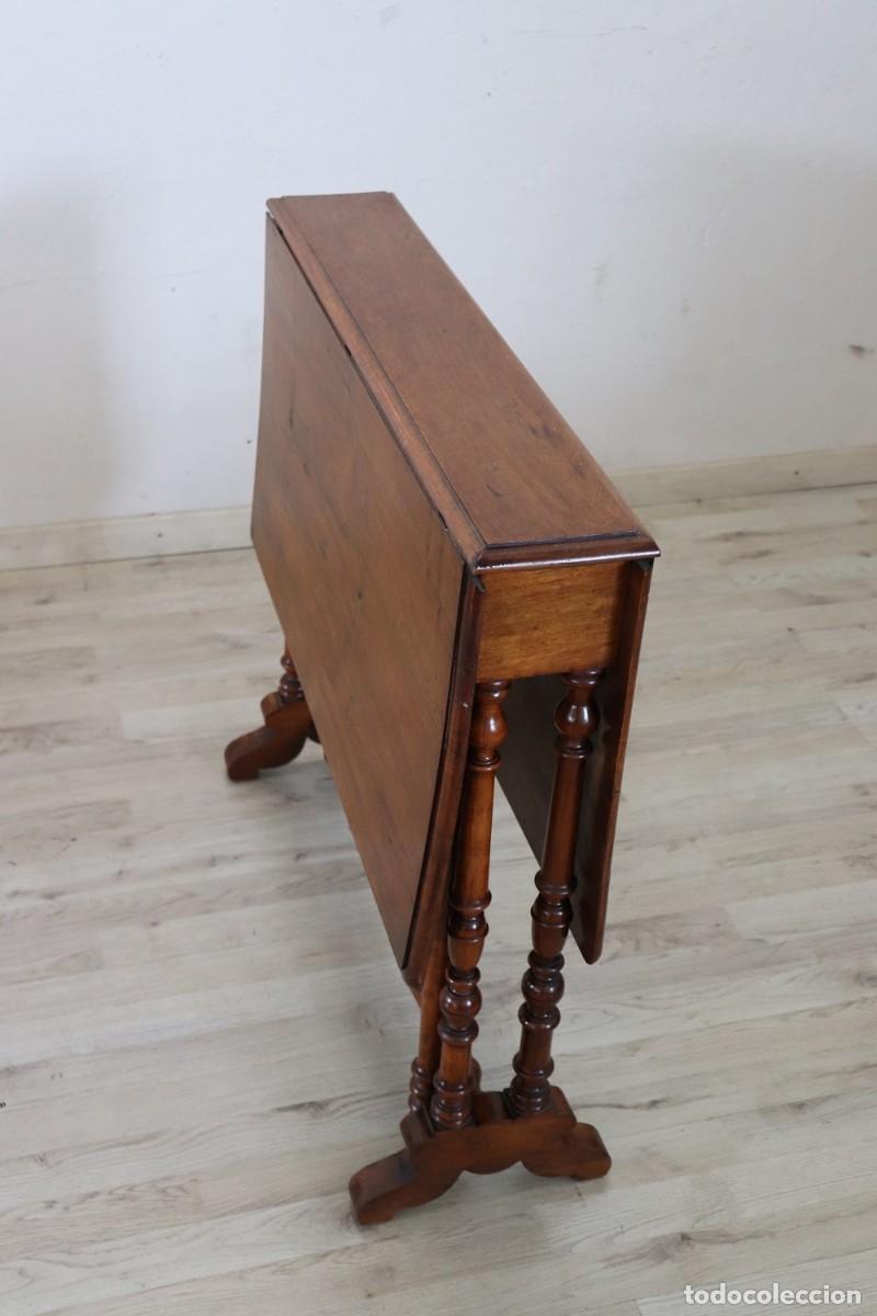 Antig&uuml;edades: Mesa de nogal, siglo XIX - Foto 7