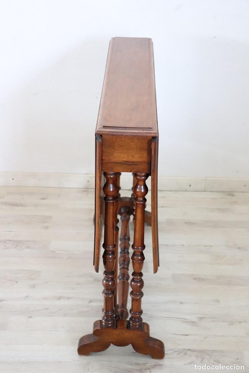 Antig&uuml;edades: Mesa de nogal, siglo XIX - Foto 8