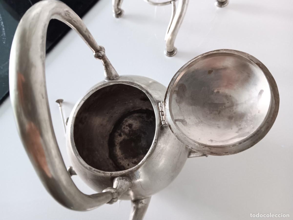 Antig&uuml;edades: Samobar antiguo en metal plateado - Foto 4