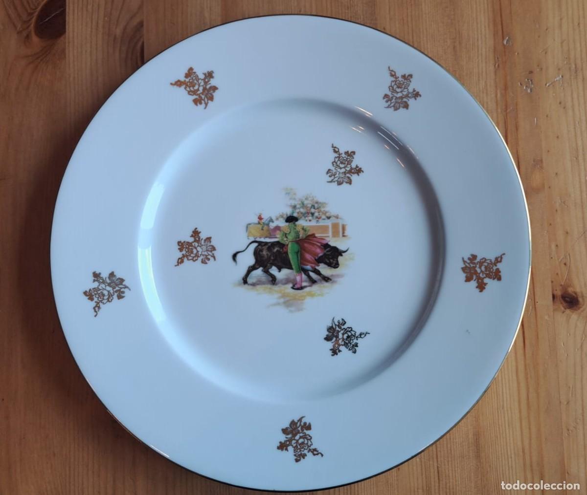 Antig&uuml;edades: PLATO LIMOGES TAURINO TOROS - Foto 1