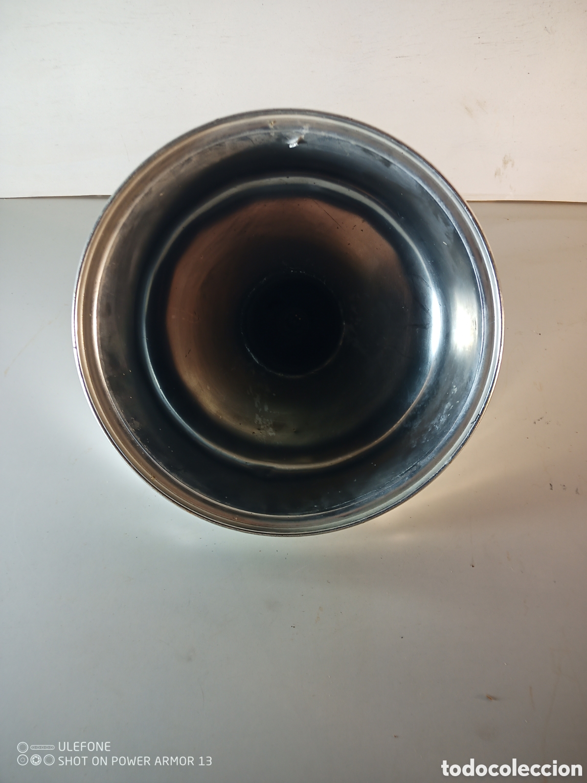 Antig&uuml;edades: L&aacute;mpara industrial aluminio - Foto 2