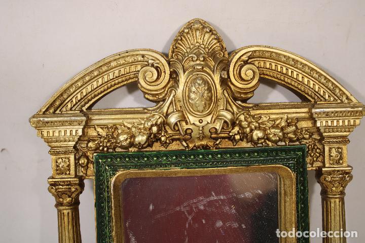 Antig&uuml;edades: espejo de resina dorada - Foto 4