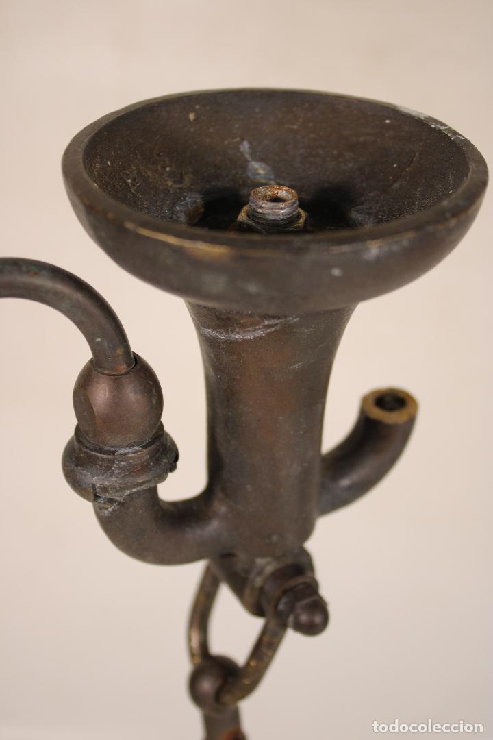 Antig&uuml;edades: lampara de bronce aldo bernardi - Foto 2