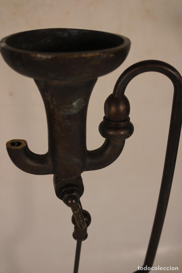 Antig&uuml;edades: lampara de bronce aldo bernardi - Foto 3