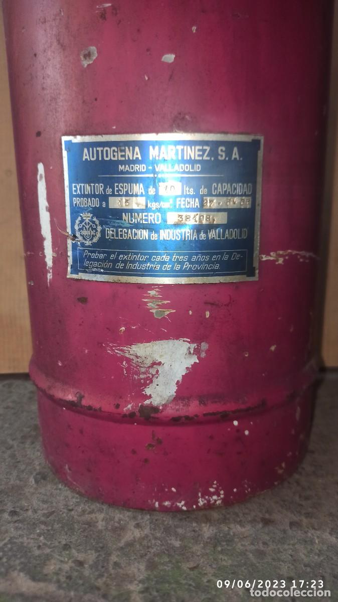 Antig&uuml;edades: EXTINTOR ESPUMA A&Ntilde;OS 50&rdquo; 60&rdquo; - Foto 3