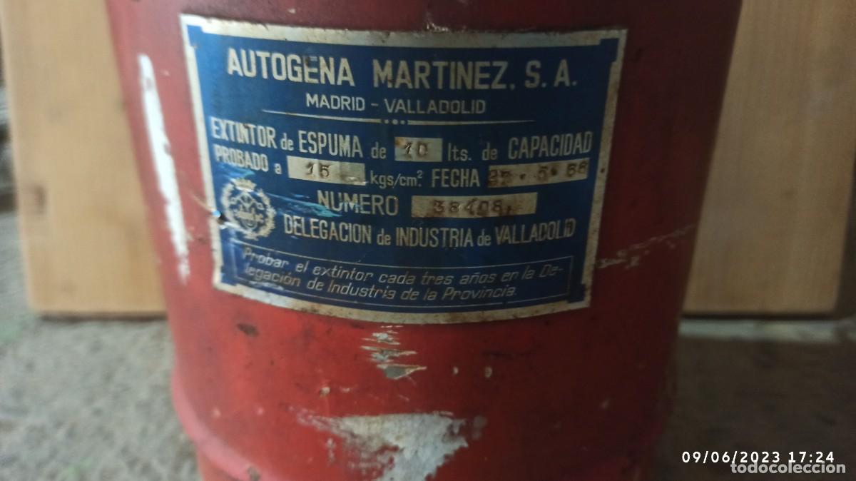 Antig&uuml;edades: EXTINTOR ESPUMA A&Ntilde;OS 50&rdquo; 60&rdquo; - Foto 4