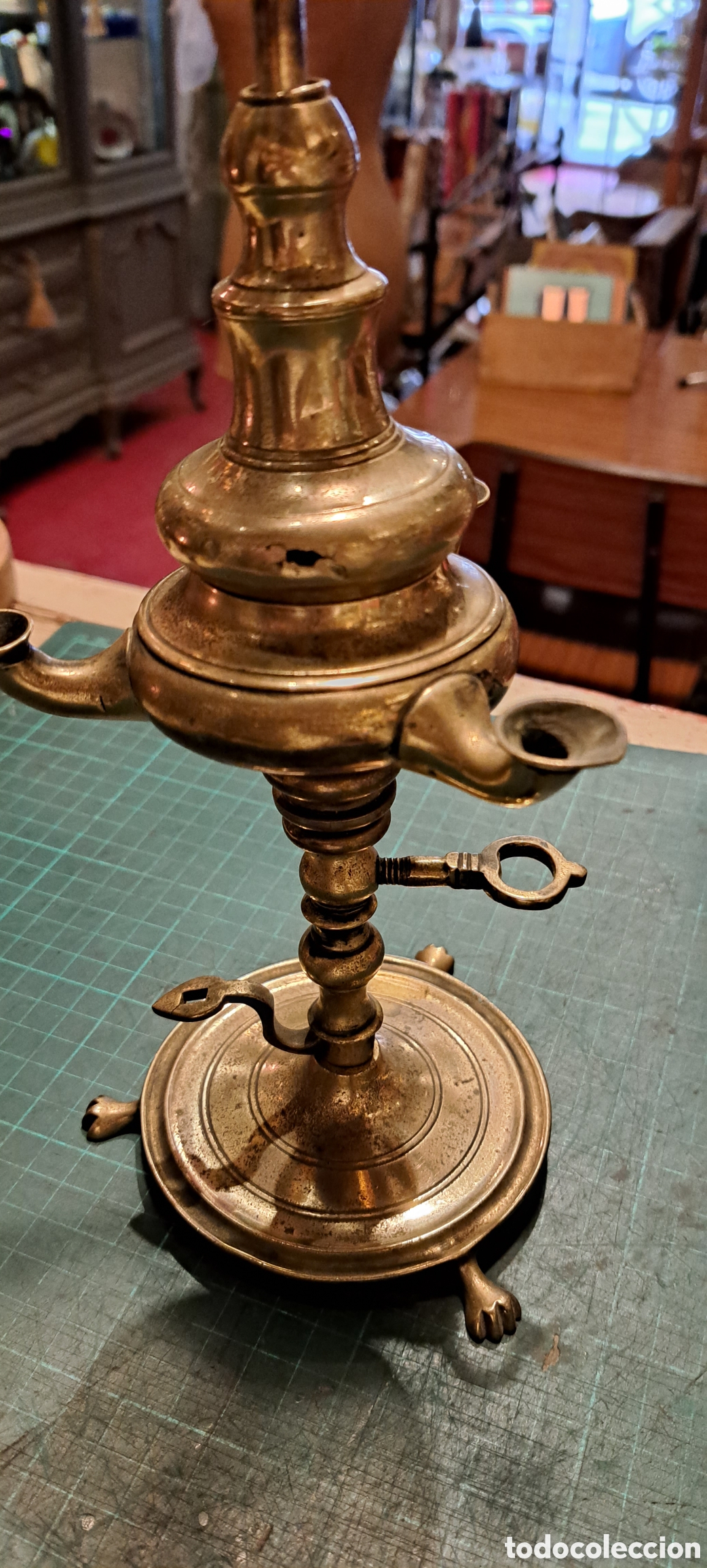 Antig&uuml;edades: Lampara aceite candil bronce - Foto 3