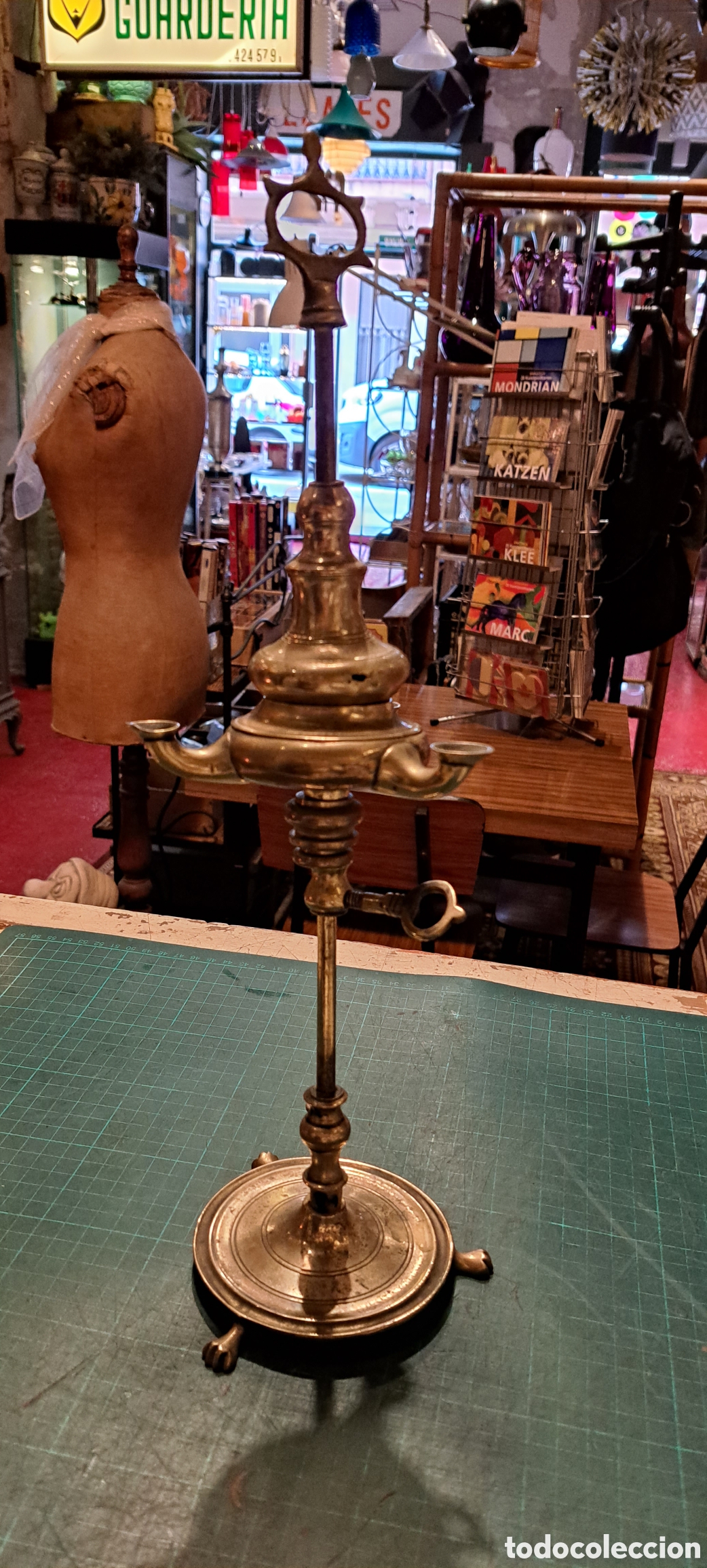 Antig&uuml;edades: Lampara aceite candil bronce - Foto 5