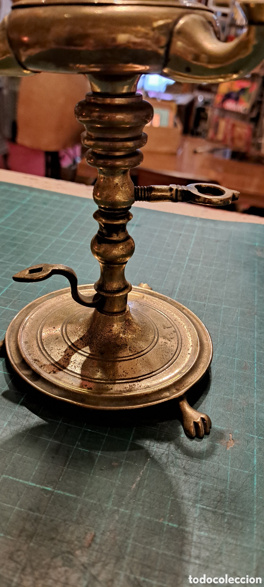 Antig&uuml;edades: Lampara aceite candil bronce - Foto 7