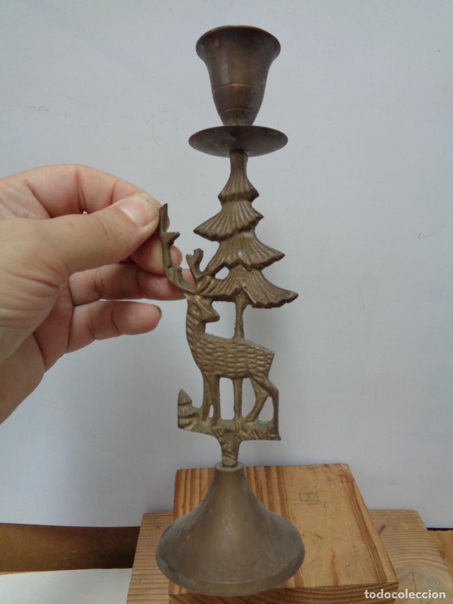 Antig&uuml;edades: &iexcl;&iexcl; CANDELABRO. ART DECO. BRONCE. - 1920. !! C-10. - Foto 1