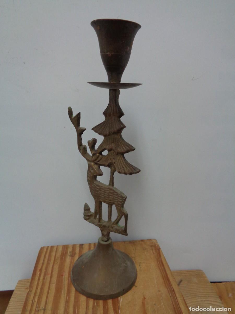 Antig&uuml;edades: &iexcl;&iexcl; CANDELABRO. ART DECO. BRONCE. - 1920. !! C-10. - Foto 2