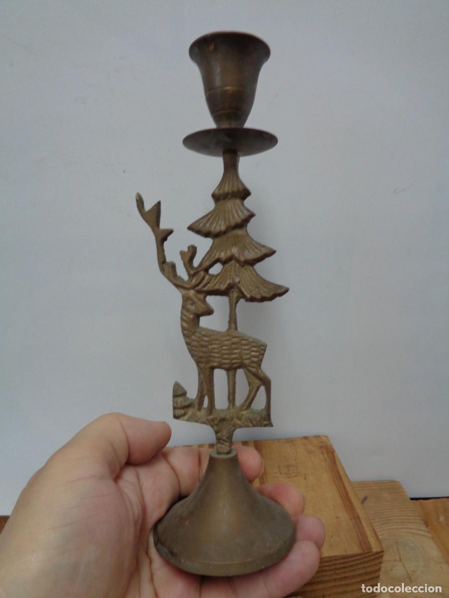Antig&uuml;edades: &iexcl;&iexcl; CANDELABRO. ART DECO. BRONCE. - 1920. !! C-10. - Foto 3