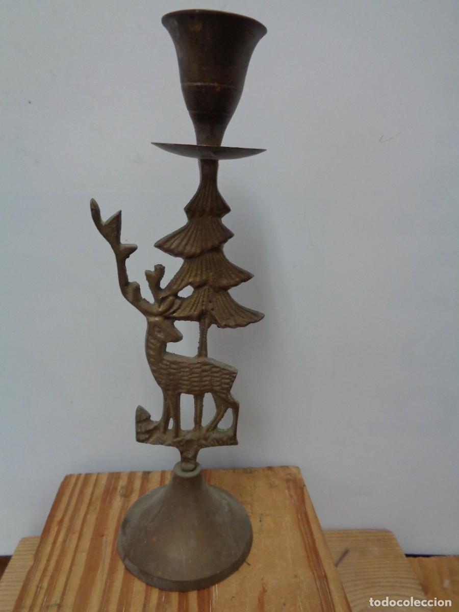 Antig&uuml;edades: &iexcl;&iexcl; CANDELABRO. ART DECO. BRONCE. - 1920. !! C-10. - Foto 4