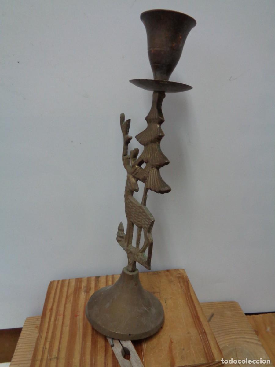 Antig&uuml;edades: &iexcl;&iexcl; CANDELABRO. ART DECO. BRONCE. - 1920. !! C-10. - Foto 7