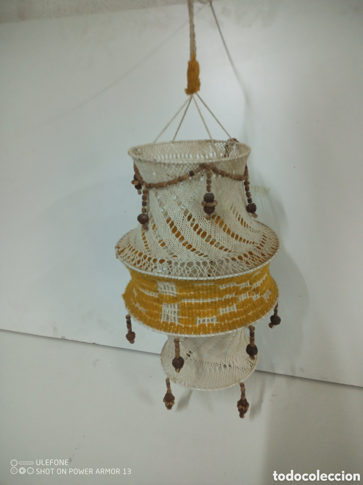 Antig&uuml;edades: Antigua l&aacute;mpara de crochet - Foto 2