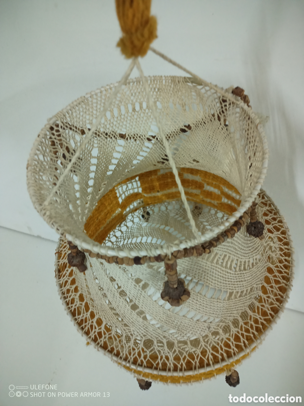 Antig&uuml;edades: Antigua l&aacute;mpara de crochet - Foto 3