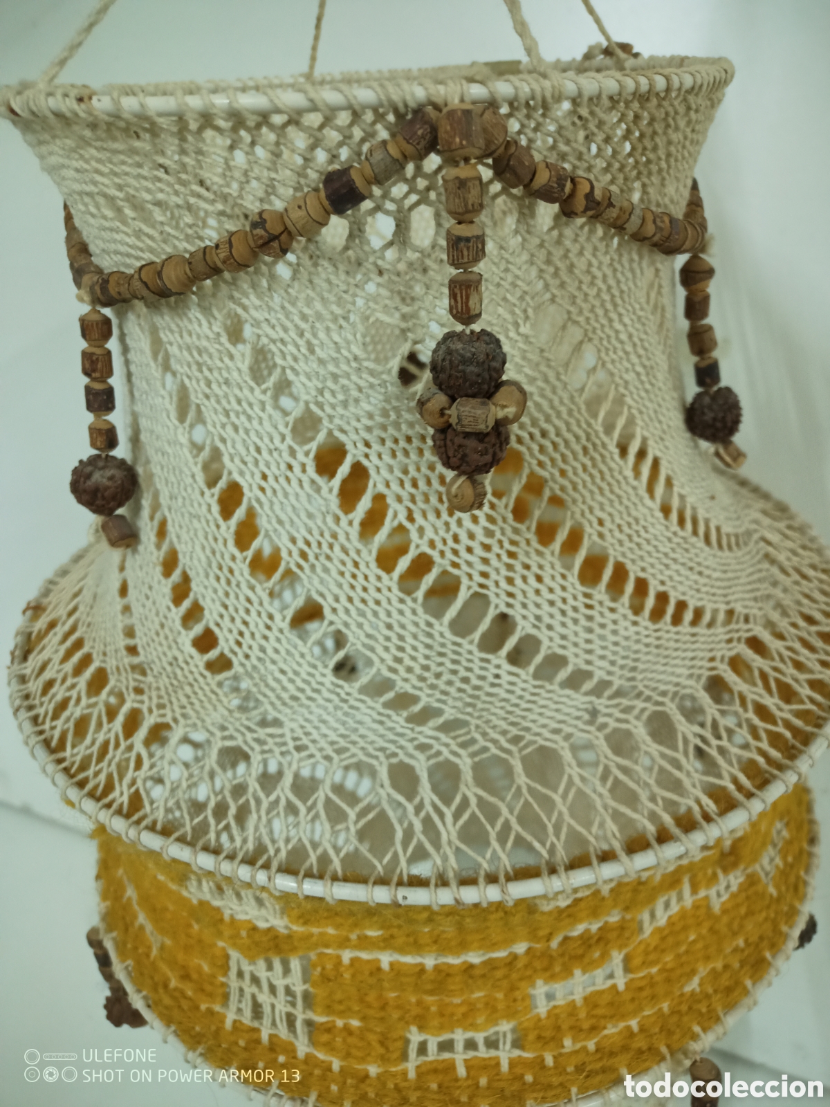 Antig&uuml;edades: Antigua l&aacute;mpara de crochet - Foto 1