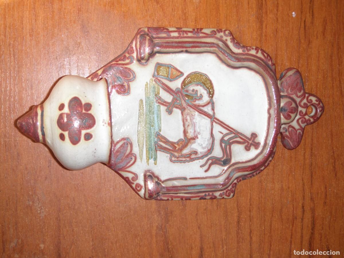 Antig&uuml;edades: PRECIOSA BENDITERA CERAMICA MARCA ABACABA - Foto 5
