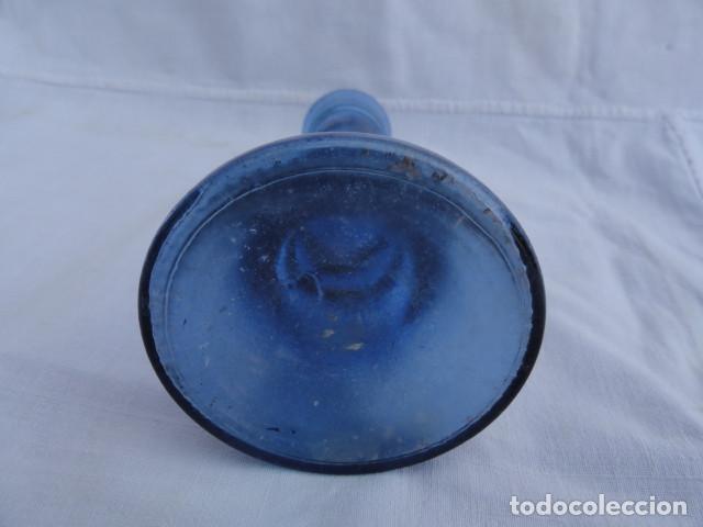 Antig&uuml;edades: JARRON VIOLETERO CRISTAL COLOR AZUL. - Foto 6