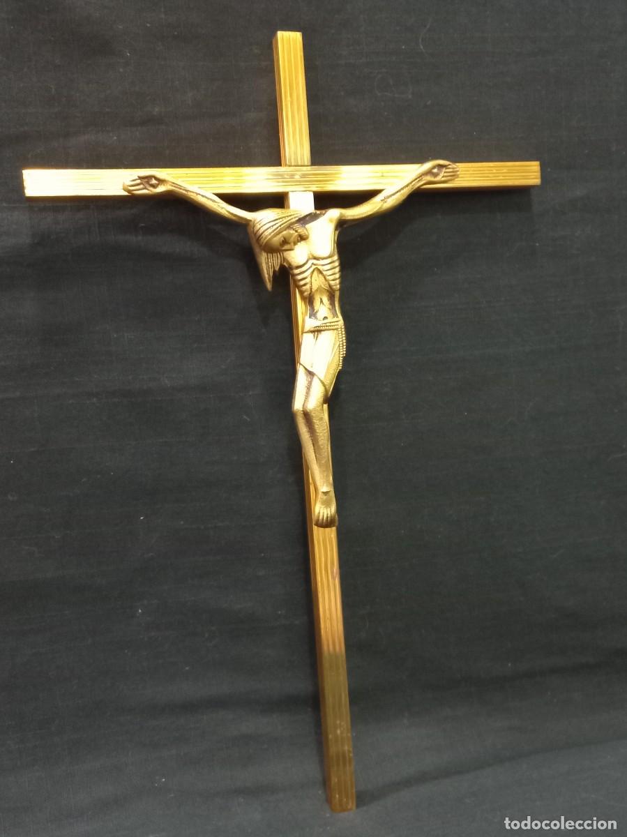 crucifijo-pared (metal) latón-dorado - Buy Antique crucifixes on  todocoleccion