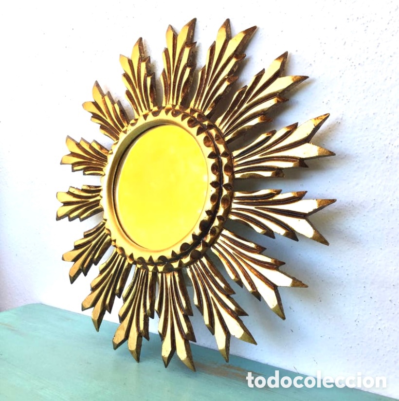 Antig&uuml;edades: ESPEJO SOL MADERA - Foto 4